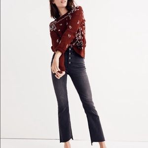 Madewell cali demi boot button fly jeans black